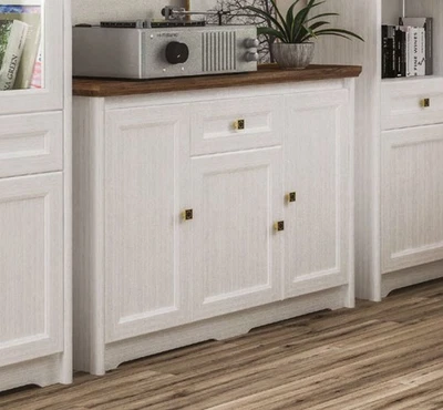 Sideboard "Tiwoli" Kommode 139cm weiß gewischt eiche sterling MDF (17645) - Bild 1 von 4