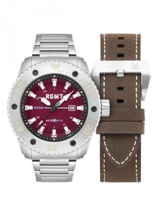 RGMT Herrenuhr All-Brite Automatik mit Edelstahlband und Lederband 100 ATM Saphi - Picture 1 of 1