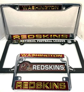 Set of 3 - Washington Redskins License Plate Frames Covers 1 Motorcycle - NFL - Picture 1 of 6