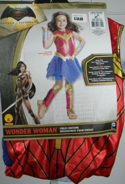 Rubies Wonder Woman Dress Girls Costume Size L 12/14 Justice League DC  Comics