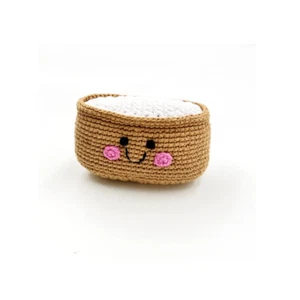 Pebble | Handmade Friendly Inari Sushi Rattle | Crochet | Fair Trade | Pretend - Picture 1 of 3