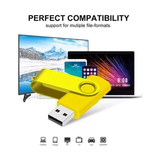 256GB Flash Drive Thumb U Disk Memory Stick Pen PC Laptop Storage Yellow - Afbeelding 1 van 12