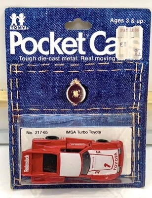 Tomy Pocket Cars IMSA Turbo Toyota nuevo en paquete 1982 NOS 217-65 hecho en Japón Foto 1 de 4