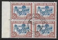 South Africa 1944 2/6 Blue & Brown SG 49b Fine Used Block of Four