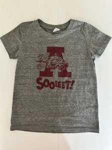 Vintage Charlie Hustle Gray Arkansas Sooieet! Short Sleeve T-Shirt Boy’s Size 6 - Picture 1 of 4