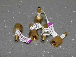 (5) Anderson Metals Brass 1/4" Hose Barb x 1/4" FNPT Adapter Air Oil Water Gas - Picture 1 of 3