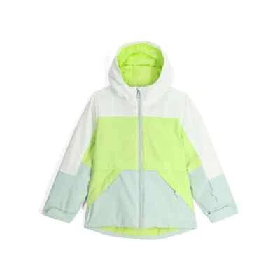 Girls' SPYDER Sylvie Insulated Ski Snow Jacket LIME ICE - Image 1 of 4