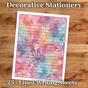 25 Blatt Brief Schreibpapier Tie Dyed Color Briefpapier - Nostalgie #017 - Bild 1 von 2