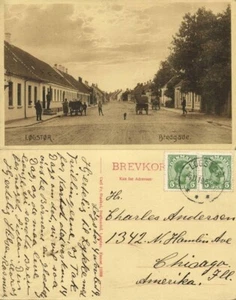 Postal de Dinamarca, LØGSTØR, Bredgade (1919) - Imagen 1 de 3