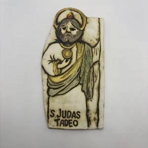 San Judas Tadeo Heiliger Judas Thaddäus kleines Keramik Wandrelief - Bild 1 von 4
