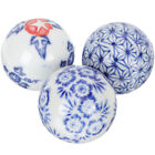  3 Pcs White Decorative Bowl Floating Balls Ceramic Aquarium