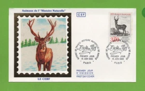 FDC - History Natural Buffon - the Deer ( Ref. 478) - Picture 1 of 2