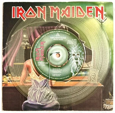 IRON MAIDEN -Twilight Zone- V. Rare UK Clear Vinyl 7" +Picture Sleeve (Record) - Image 1 of 4