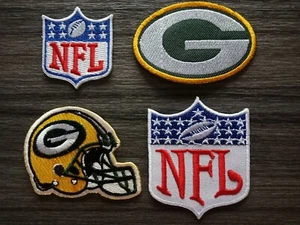 4 pcs Patch GREEN BAY PACKERS Football Team Embroidered Iron or Sew on Shirt - Picture 1 of 8