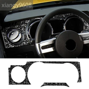 3×Forged Carbon Fiber Dashboard Panel Cover For Ford Mustang 2005-09 Accessories - Picture 1 of 10