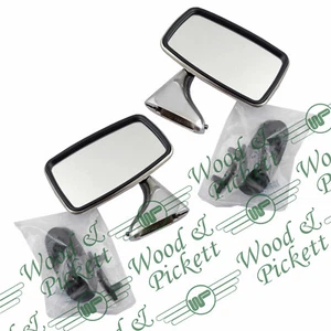 CLASSIC MINI - PAIR OF DOOR MIRRORs IN STAINLESS STEEL GAM213A / GAM214A - Picture 1 of 1