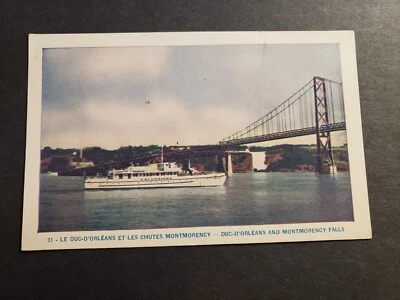 Ship Le DUC-D'ORLEANS Naval Cover 1955 Postcard QUEBEC, CANADA - Image 1 of 2