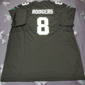 Aaron Rodgers #8 New York Jets Vapor Black Stitched Jersey.
