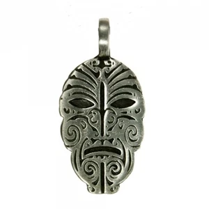 Nordische Totenmaske - Zinn Anhänger - Amulett - Zinnschmuck - Picture 1 of 1