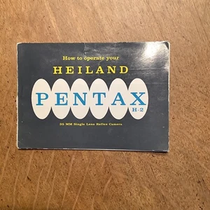 How To operate Your Heiland Pentax H-2 35mm Camera Instruction Manual Booklet - Picture 1 of 2