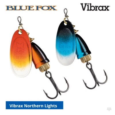 Spinners originales de la aurora boreal Blue Fox Vibrax - señuelo de pesca de salmón trucha Foto 1 de 3