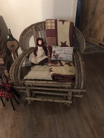 Twig all wood rustic rocking chair Cover