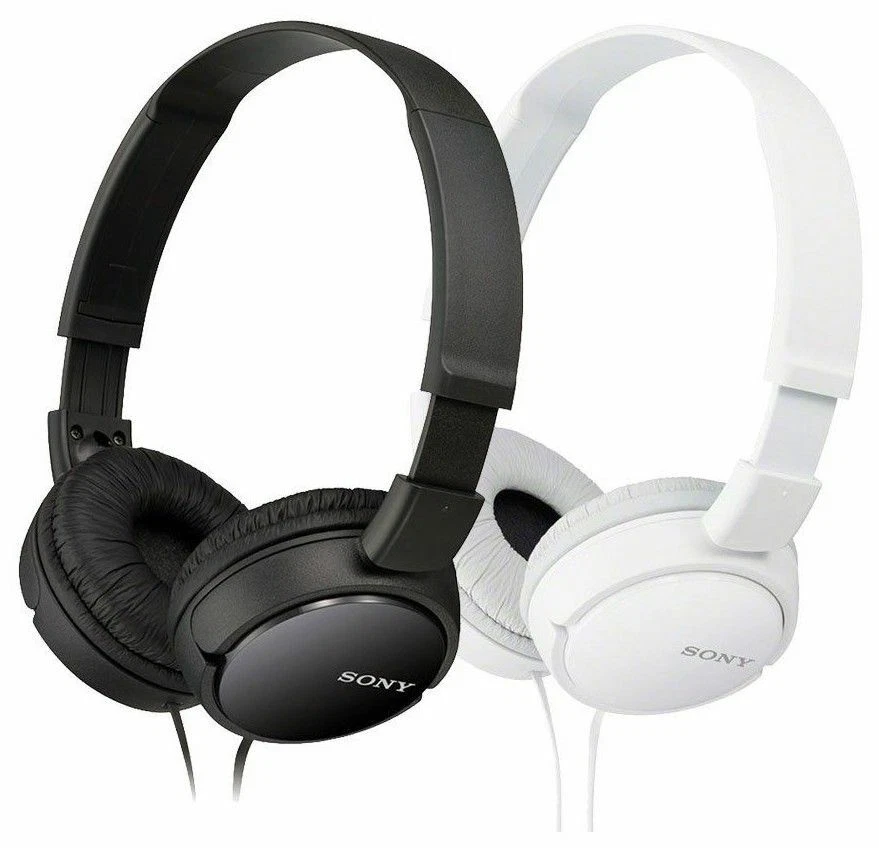 Sony Headphone Over-Head MDR-ZX110 Stereo Extra Bass Black & White Colors NEW!!