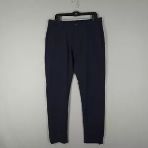 Pantalone Uomo Tessuto Corretto 34x34 Blu Navy Milano Performance Chino Elasticizzato - Foto 1 di 11