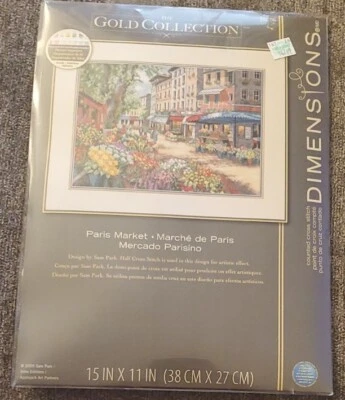 *NUEVO*Colección Oro por Dimensions Paris Market 2009 Kit Punto de Cruz 35256  Foto 1 de 4