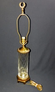 Vtg Paul Hanson MCM MURANO Glass Italy Gold Table Lamp 29.25" Tall - Picture 1 of 11