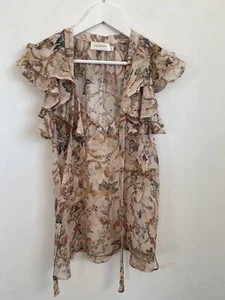 Zimmermann Painted Heart Silk Top Size 0 - Picture 1 of 6