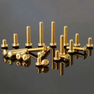 12.9 Linsenkopfschrauben Innensechskant Schrauben Gold Metric M2 M2.5 M3 M4 M5 - Picture 1 of 4