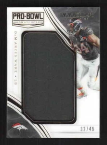 DeMarcus Ware 2016 Panini Immaculate Collection Pro Bowl Swatches #/49 #DW - Picture 1 of 2