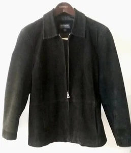 Bernardo for Nordstroms Suede Black Jacket coat  Zip-up size large Women - Picture 1 of 17
