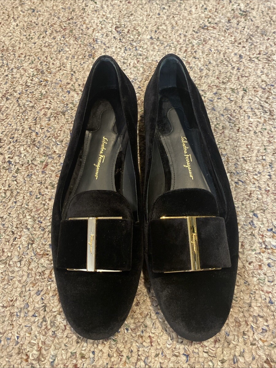 靴 Salvatore Ferragamo Velour flat shoes Salvatore Ferragamo Velvet Flats for Women for sale | eBay