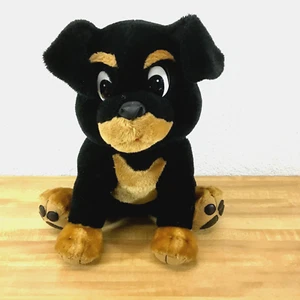 Rottweiler Stuffed Animal Plush 14 Inches High Toy Black Brown Puppy Dog - Picture 1 of 4