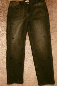 Ted Baker Jeans Size 12 3 Womens Denim Trousers Stars Waist 30 W30 Sparkly Eu 40 - Picture 1 of 9