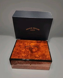 Franck Muller Watch Storage Box Empty Brown Enameled drawstring Authentic - Picture 1 of 12