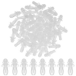 40 Pcs 100pcs Transparent Silicone Earplug Plugs Earplugs Work Sleep - Picture 1 of 11