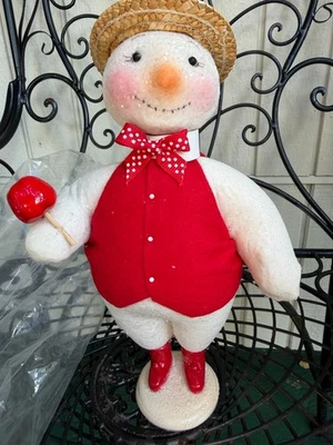 Byers Choice Jolly Happy Souls Mac N Tosh Celeste Hibernal w/ Apple NEW RARE! - Image 1 of 4