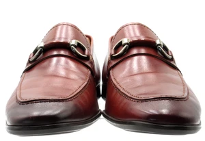 Herren Magnanni Brüniert Cognac Leder Bit Halbschuhe Größe 10 M - Bild 1 von 10