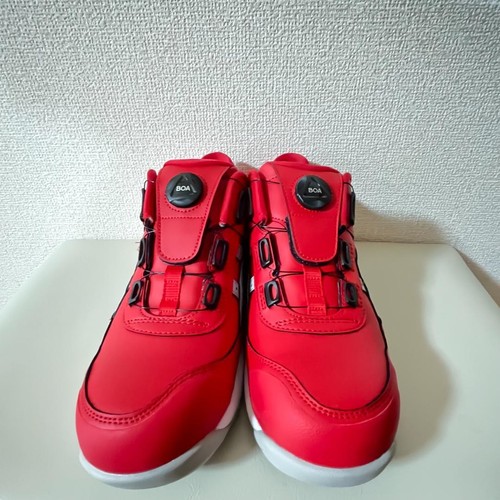 Scarpe antinfortunistiche uomo Asics rosse taglia 8 US mai usate certificate JSAA grado A