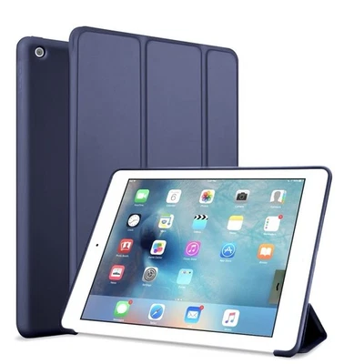 Magnetic Silicone Trifold Case For iPad Mini 3 4 5 6 7 Air Pro 9.7 10.2 10.9 11 - Image 1 of 4