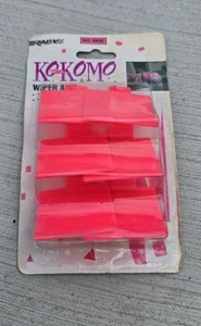 Vtg KOKOMO RALLY Hot Waves Pink Truck Wiper Blade Arm Aids Wings Pair 90's - Picture 1 of 4