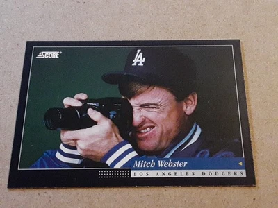 Mitch Webster Los Angeles Dodgers 1994 Score #130 MLB Baseball Card LEFT FIELD  - Image 1 of 4