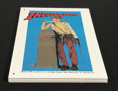 1984 Indiana Jones & Temple of Doom TOPPS Complete 11 Sticker Set- NICE - Image 1 of 2