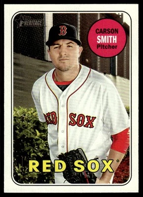 2018 Topps Heritage #679 Carson Smith Boston Red Sox Baseball - Image 1 of 2