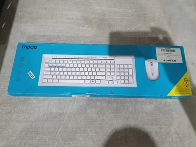 Rapoo 8200M Wireless Keyboard & Mouse Combo White QWERTY (Standard) 1600 DPI - Image 1 of 4
