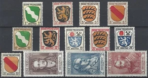 All. Besetzung Franz. Zone Allg. Ausgabe 1945 ** postfrisch MiNr. 1-13 Wappen - Bild 1 von 1