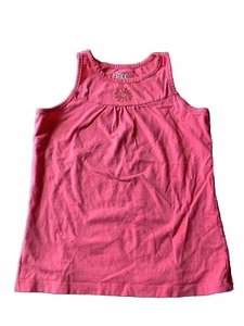 Circo Girls Racer Back Tank Top Youth Size L 10 Solid Pink Rhinestones Shirt GUC - Picture 1 of 9
